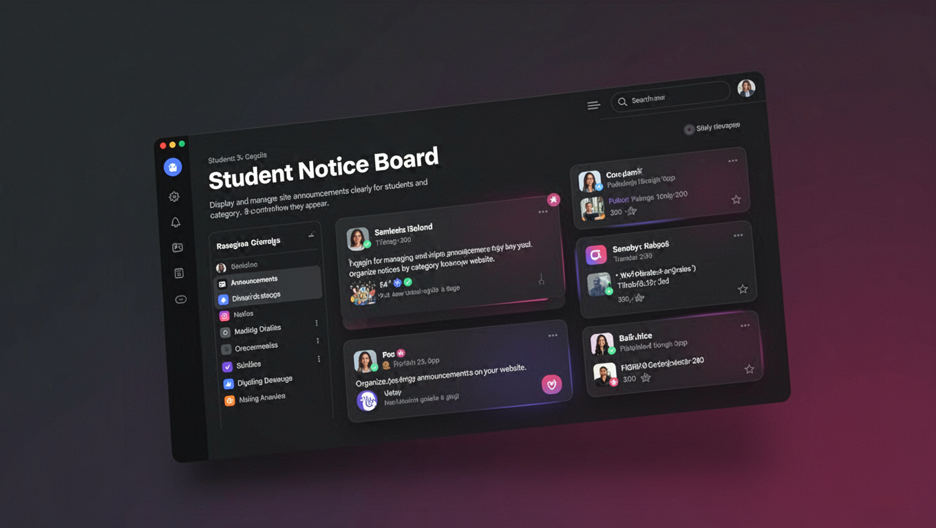 Preview of Student Notice Board