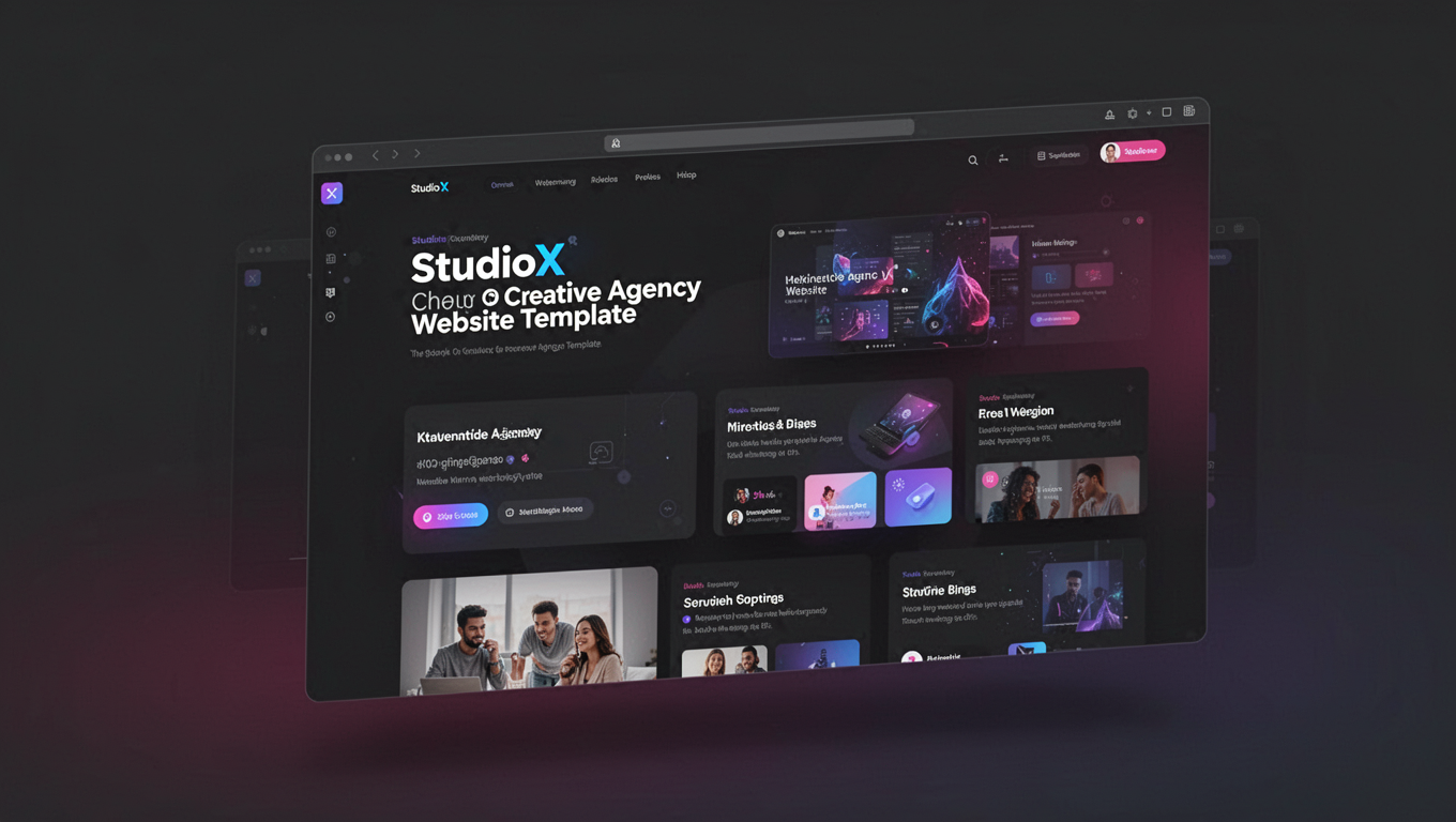 Preview of StudioX - Creative Agency Website Template