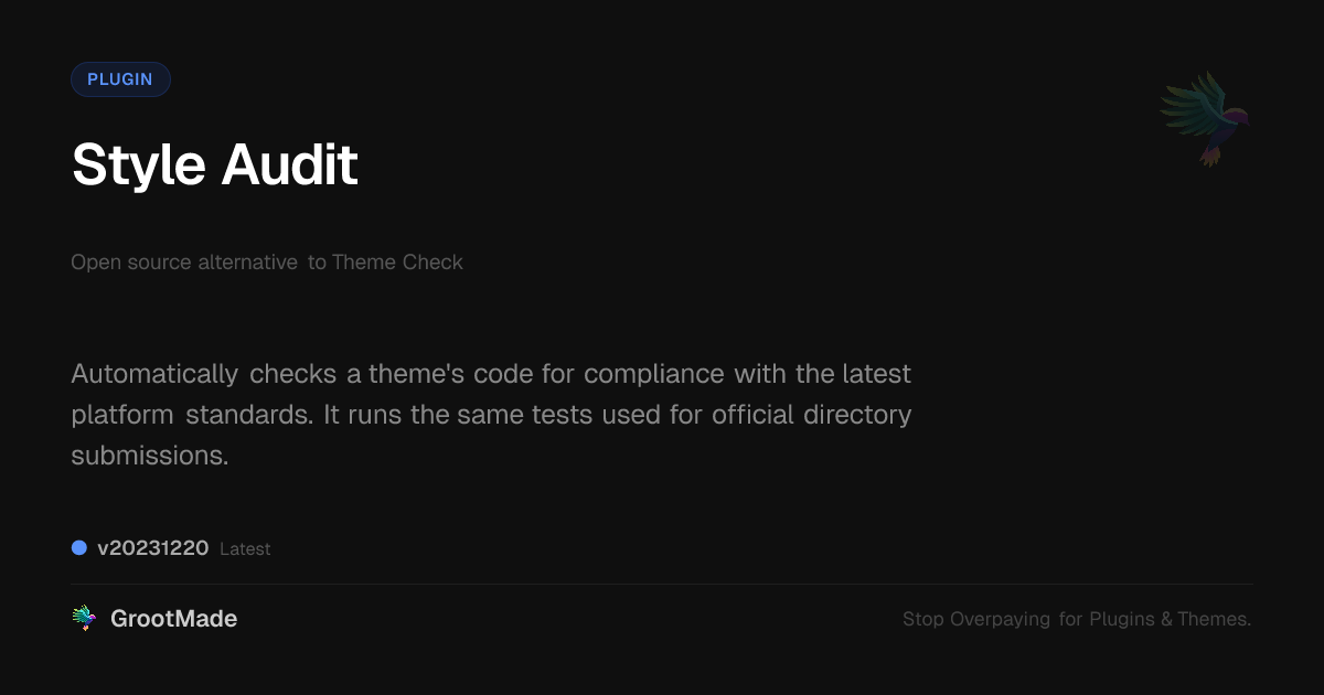 Preview of Style Audit