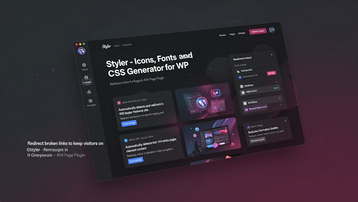 Preview of Styler - Icons, Fonts and CSS Generator for WP