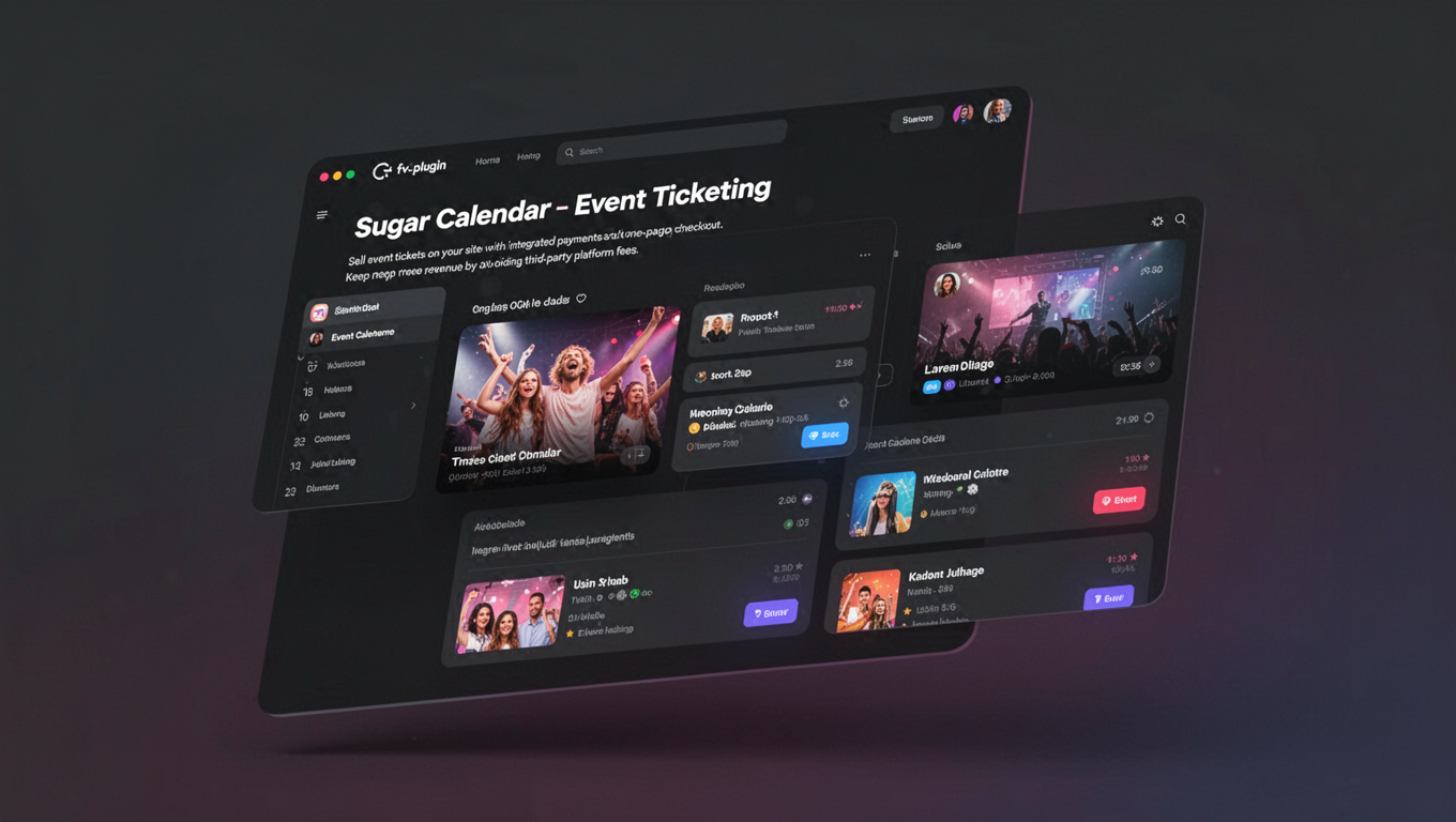 Preview of Sugar Calendar - Event Ticketing