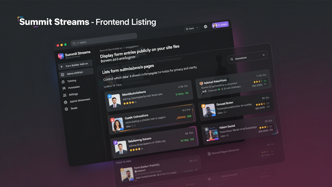 Preview of Summit Streams - Frontend Listing