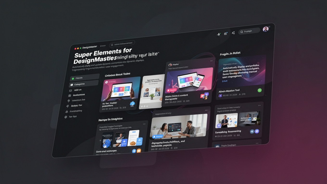 Preview of Super Elements for DesignMaster