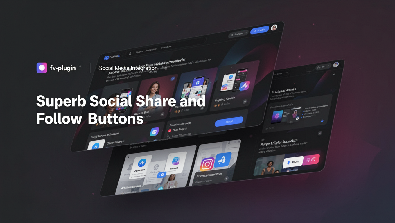 Preview of Superb Social Share and Follow Buttons