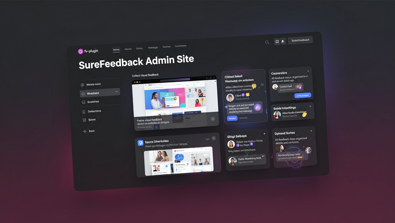 Preview of SureFeedback Admin Site