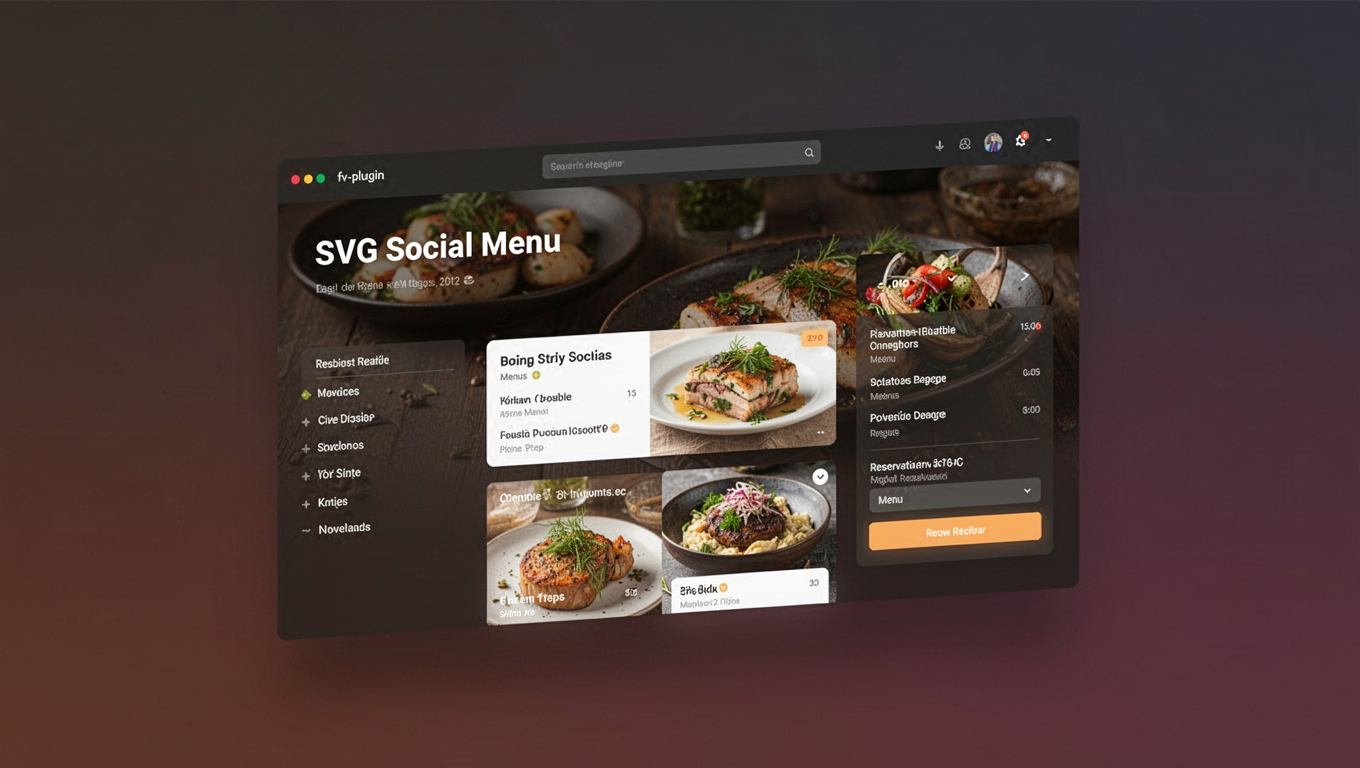 Preview of SVG Social Menu