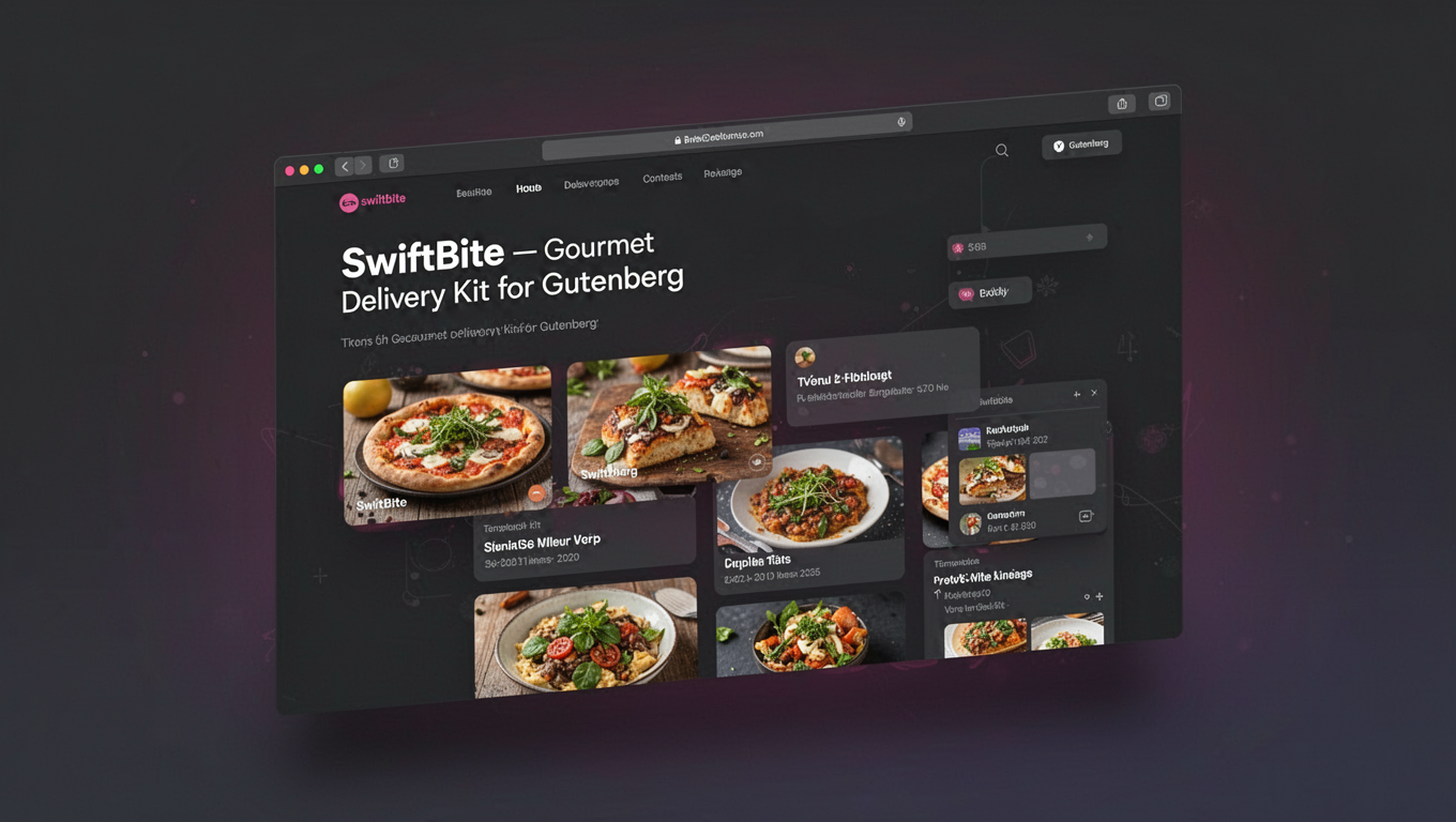 Preview of SwiftBite — Gourmet Delivery Kit for Gutenberg