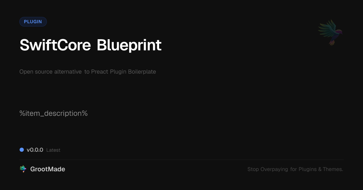 Preview of SwiftCore Blueprint