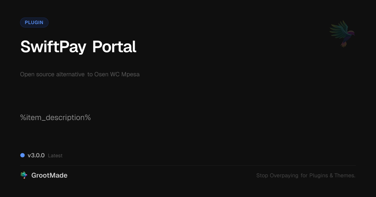 Preview of SwiftPay Portal