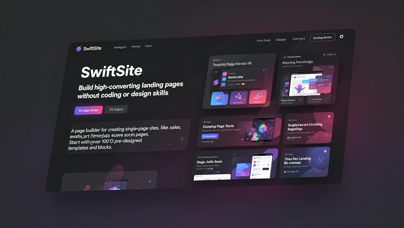 Preview of SwiftSite