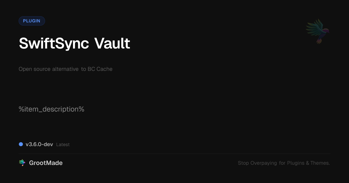Preview of SwiftSync Vault