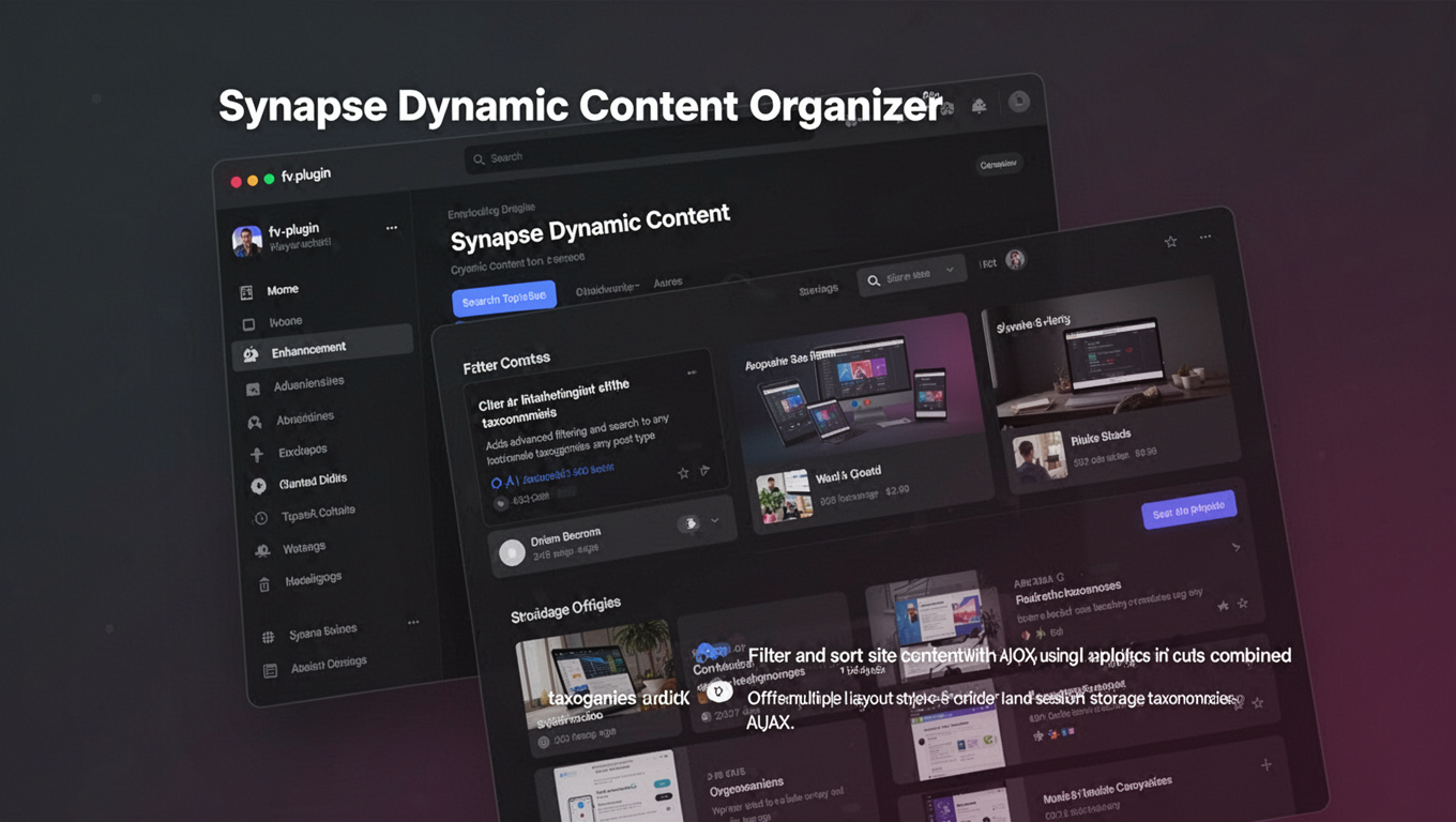 Preview of Synapse Dynamic Content Organizer