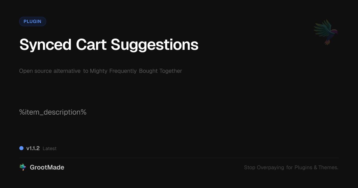 Preview of Synced Cart Suggestions