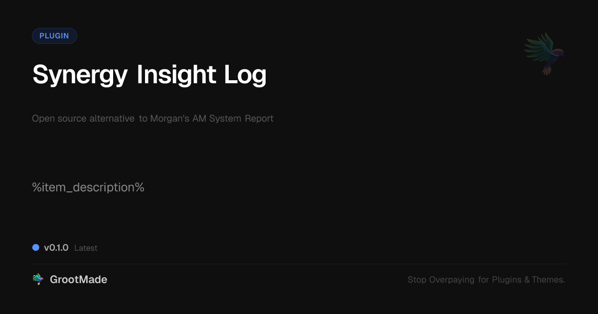 Preview of Synergy Insight Log