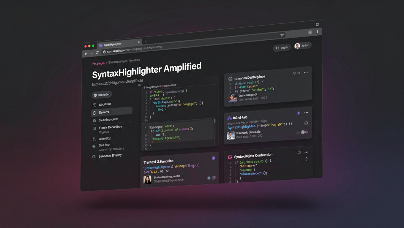 Preview of SyntaxHighlighter Amplified