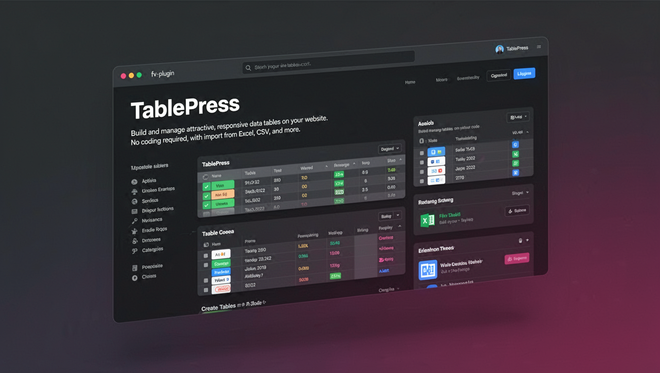 Preview of TablePress