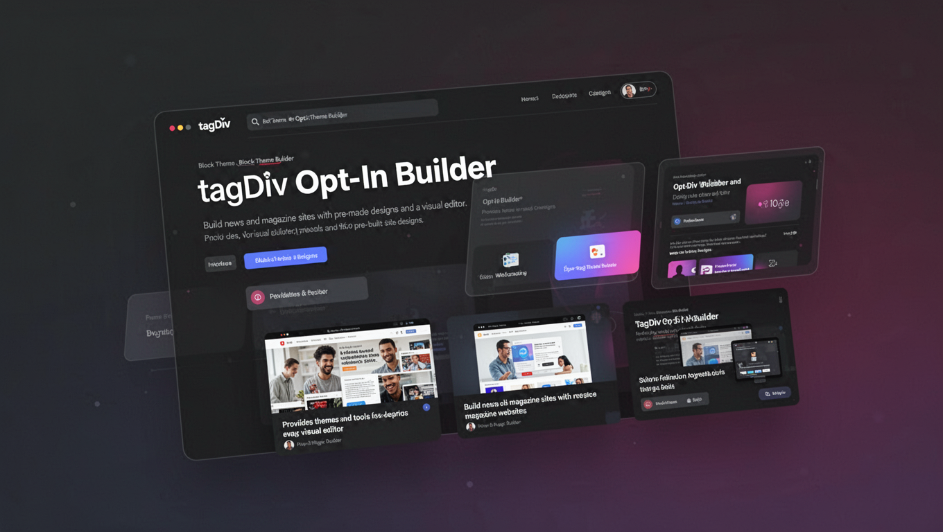 Preview of tagDiv Opt-In Builder