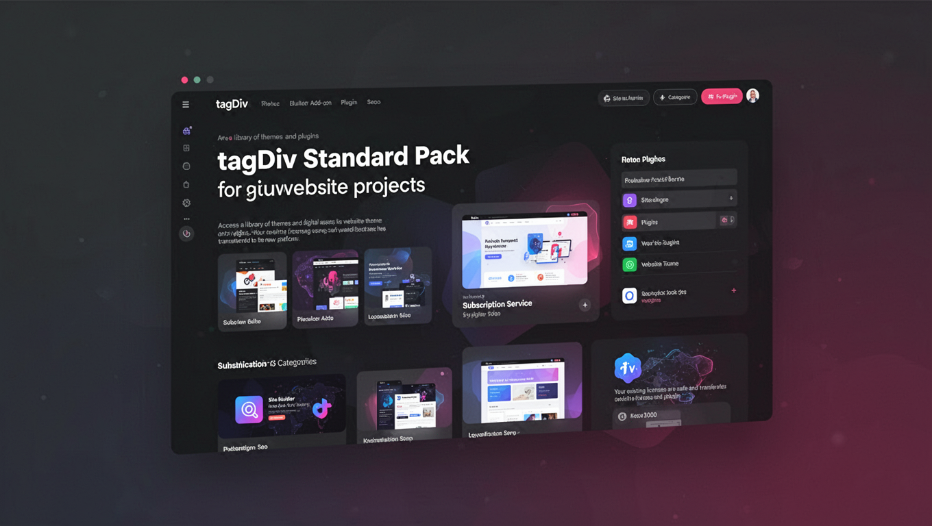 Preview of tagDiv Standard Pack