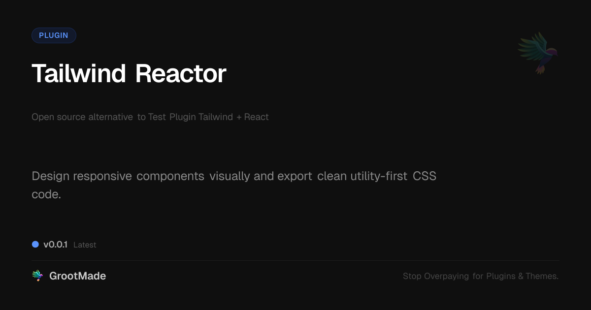 Preview of Tailwind Reactor