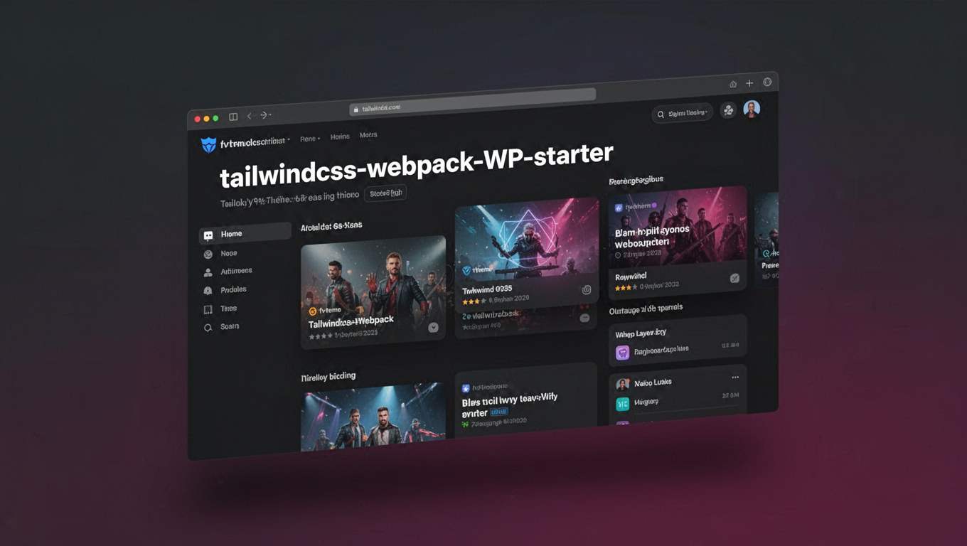 Preview of tailwindcss-webpack-WP-starter