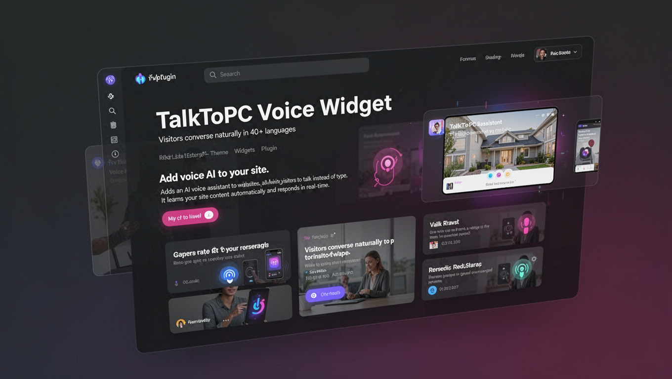 Preview of TalkToPC Voice Widget