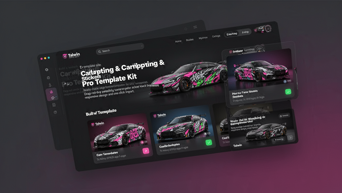 Preview of Talwin - Car Wrapping & Stickers Elementor Pro Template Kit
