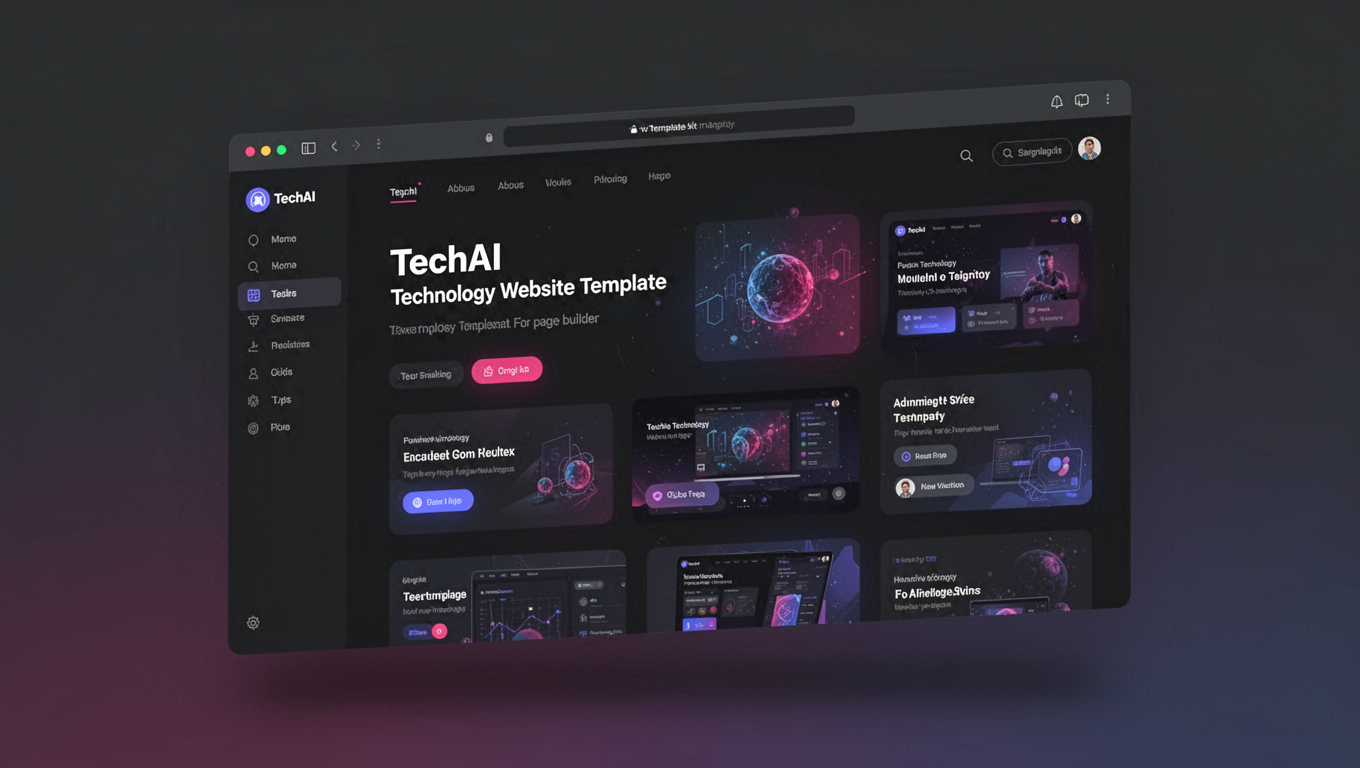 Preview of TechAI - Technology Website Template For Elementor
