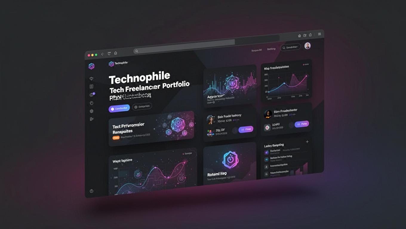 Preview of Technophile - Tech Freelancer Portfolio Template For Gutenberg