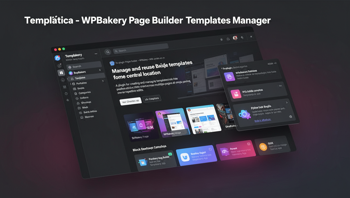 Preview of Templatica - WPBakery Page Builder Templates Manager