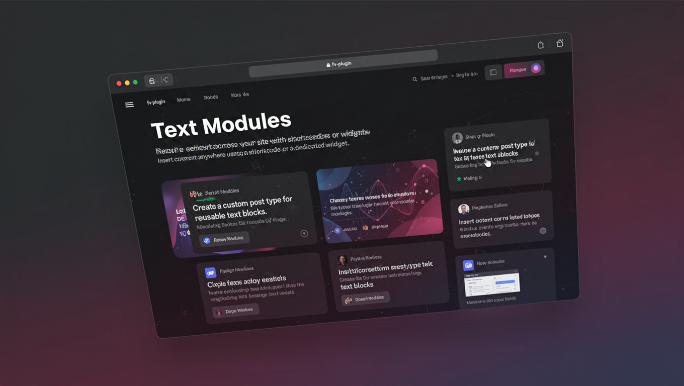 Preview of Text Modules