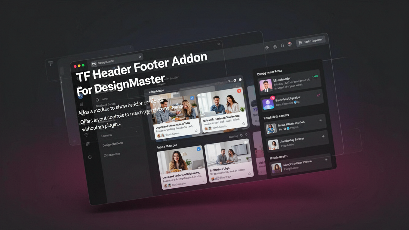 Preview of TF Header Footer Addon For DesignMaster