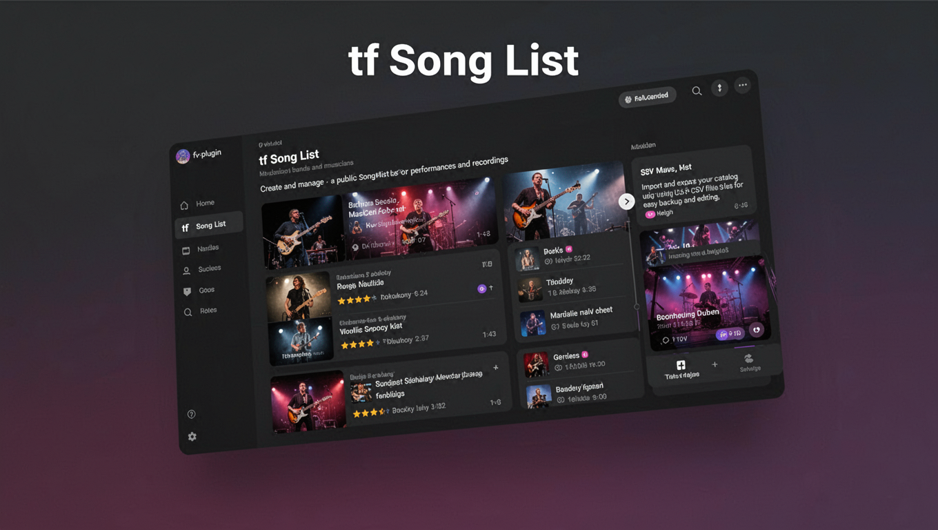 Preview of tf Song List