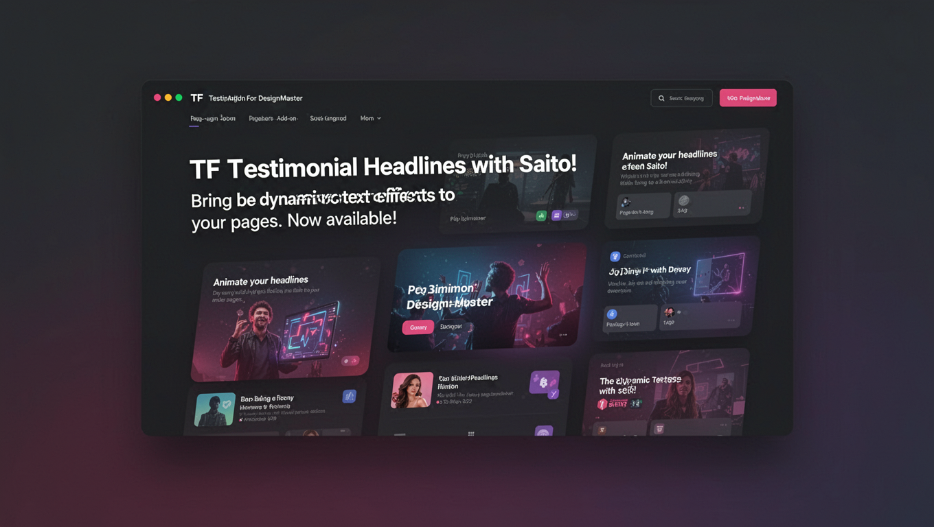 Preview of TF Testimonial Addon For DesignMaster