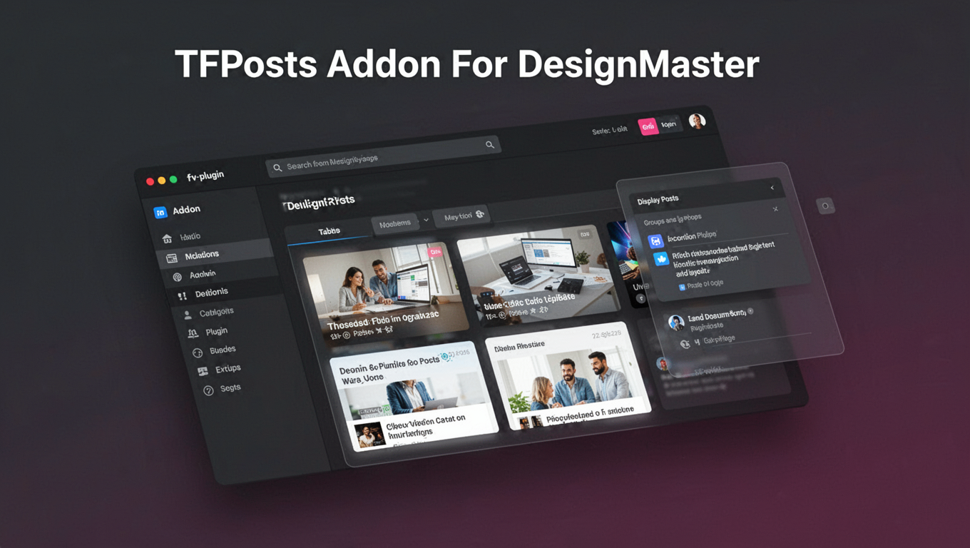 Preview of TFPosts Addon For DesignMaster