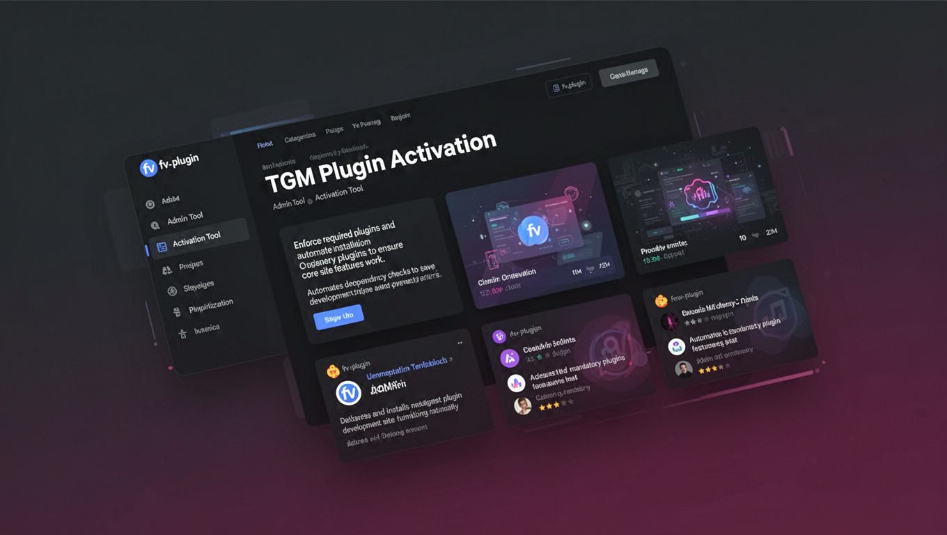 Preview of TGM Plugin Activation