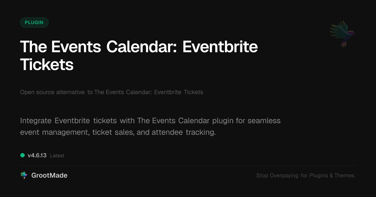 Preview of The Events Calendar: Eventbrite Tickets