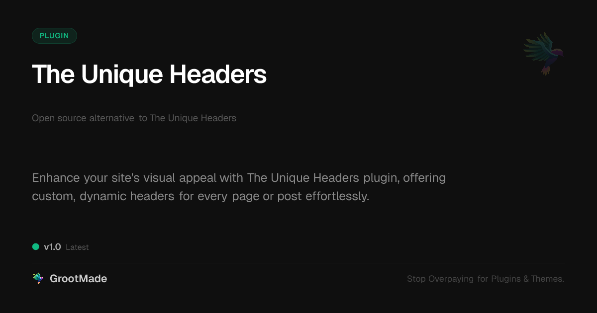 Preview of The Unique Headers