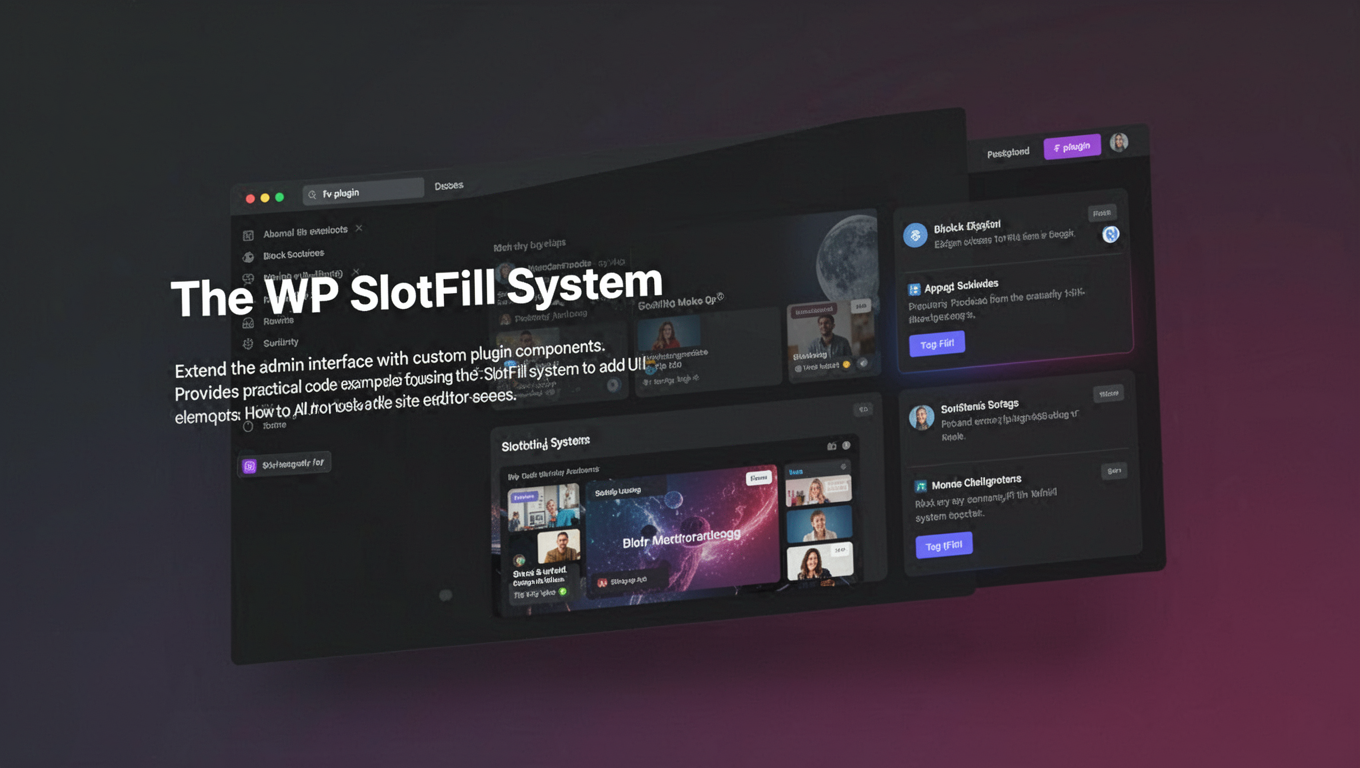 Preview of The WP SlotFill System
