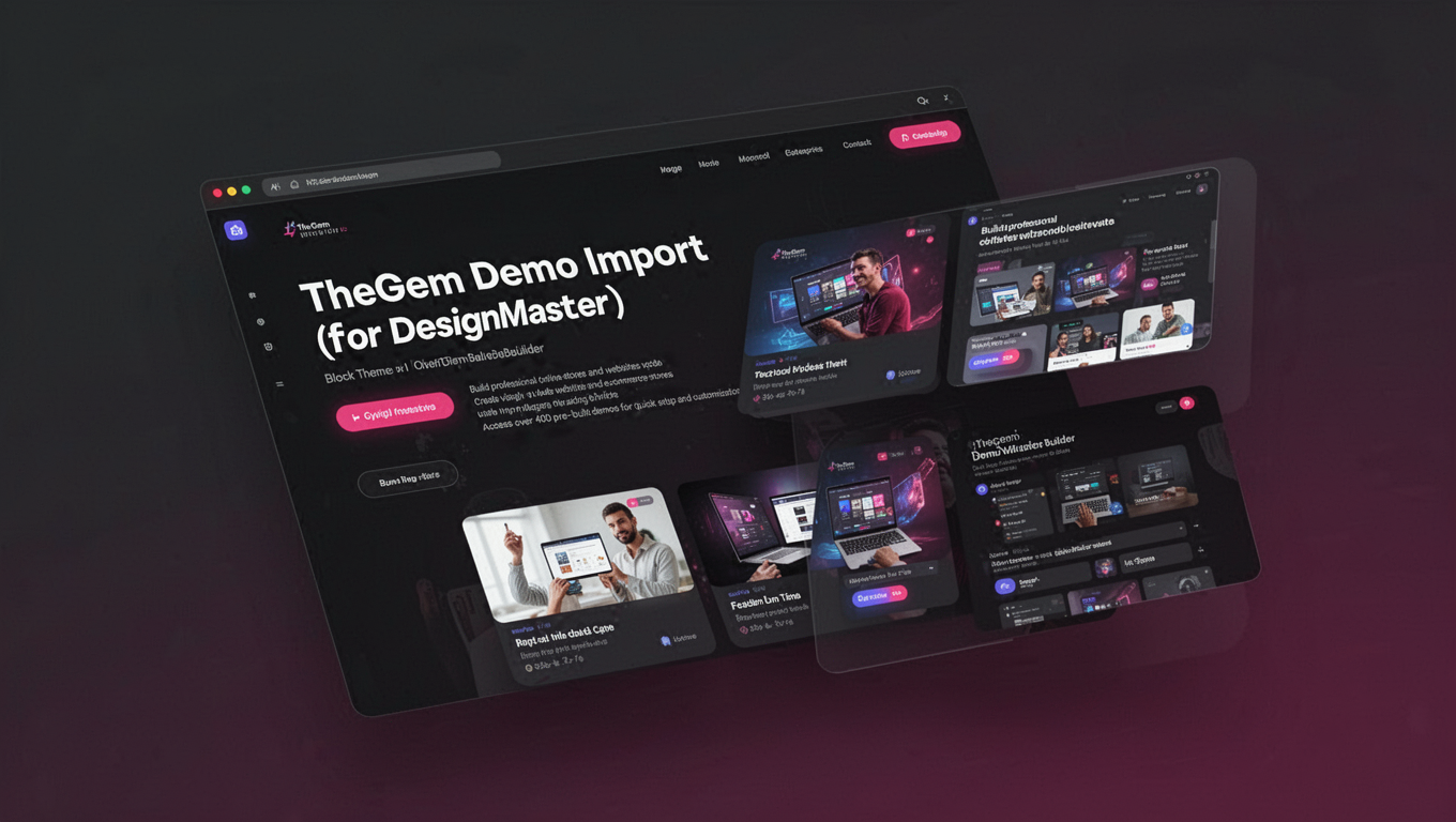 Preview of TheGem Demo Import (for DesignMaster)