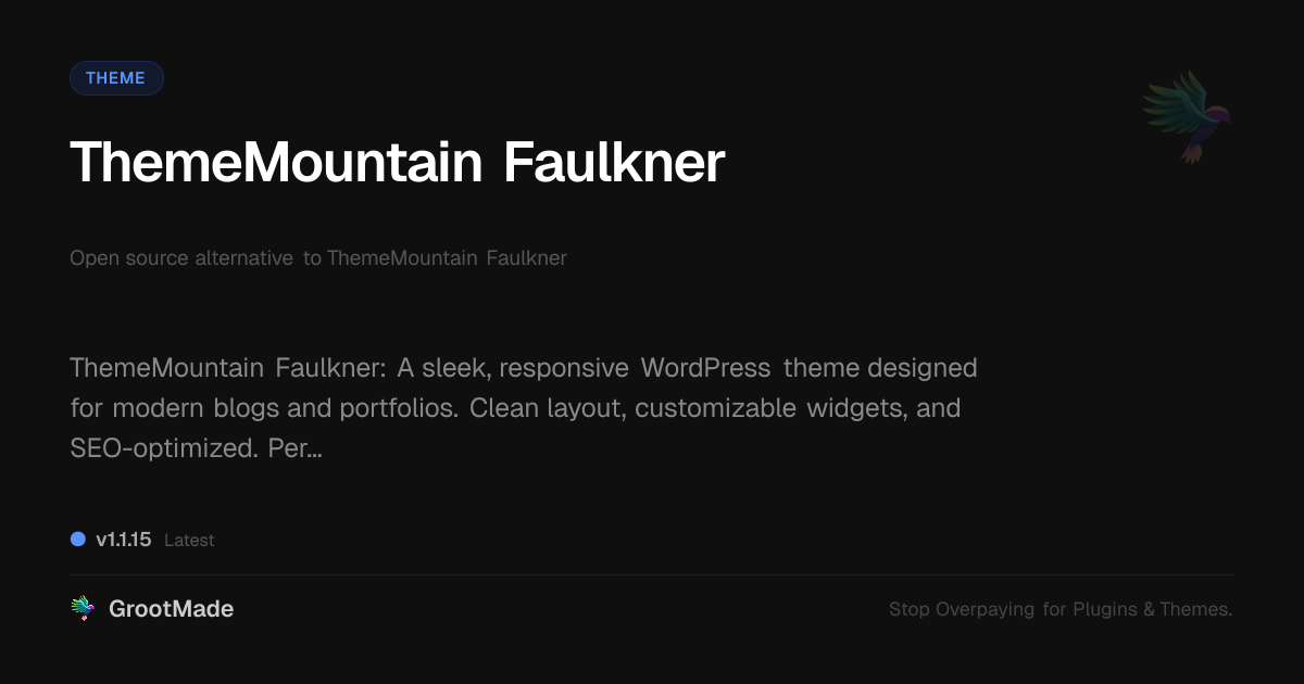 Preview of ThemeMountain Faulkner