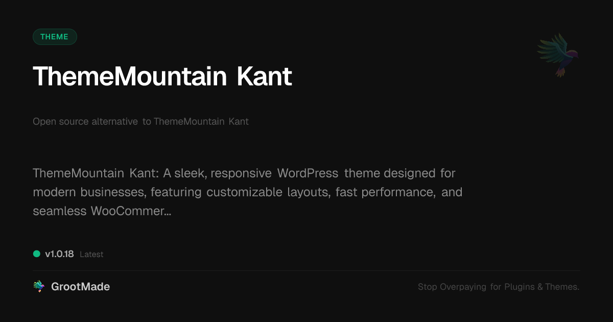 Preview of ThemeMountain Kant