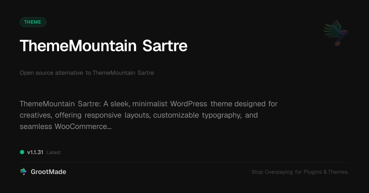Preview of ThemeMountain Sartre