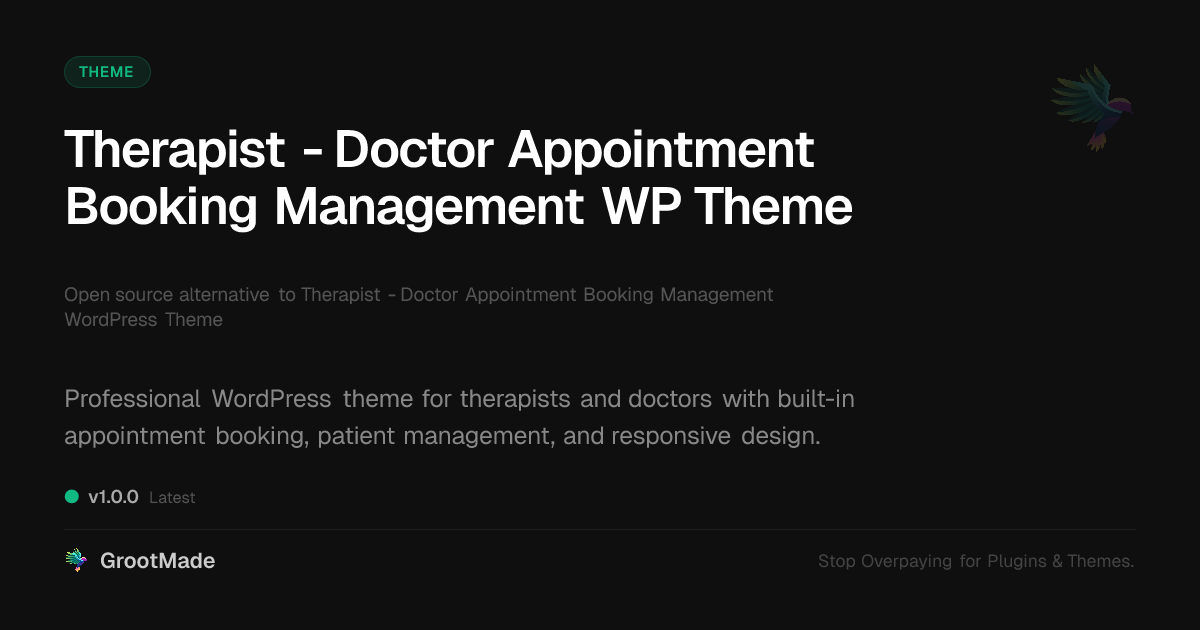 Preview of Therapist - Doctor Appointment Booking Management WP Theme