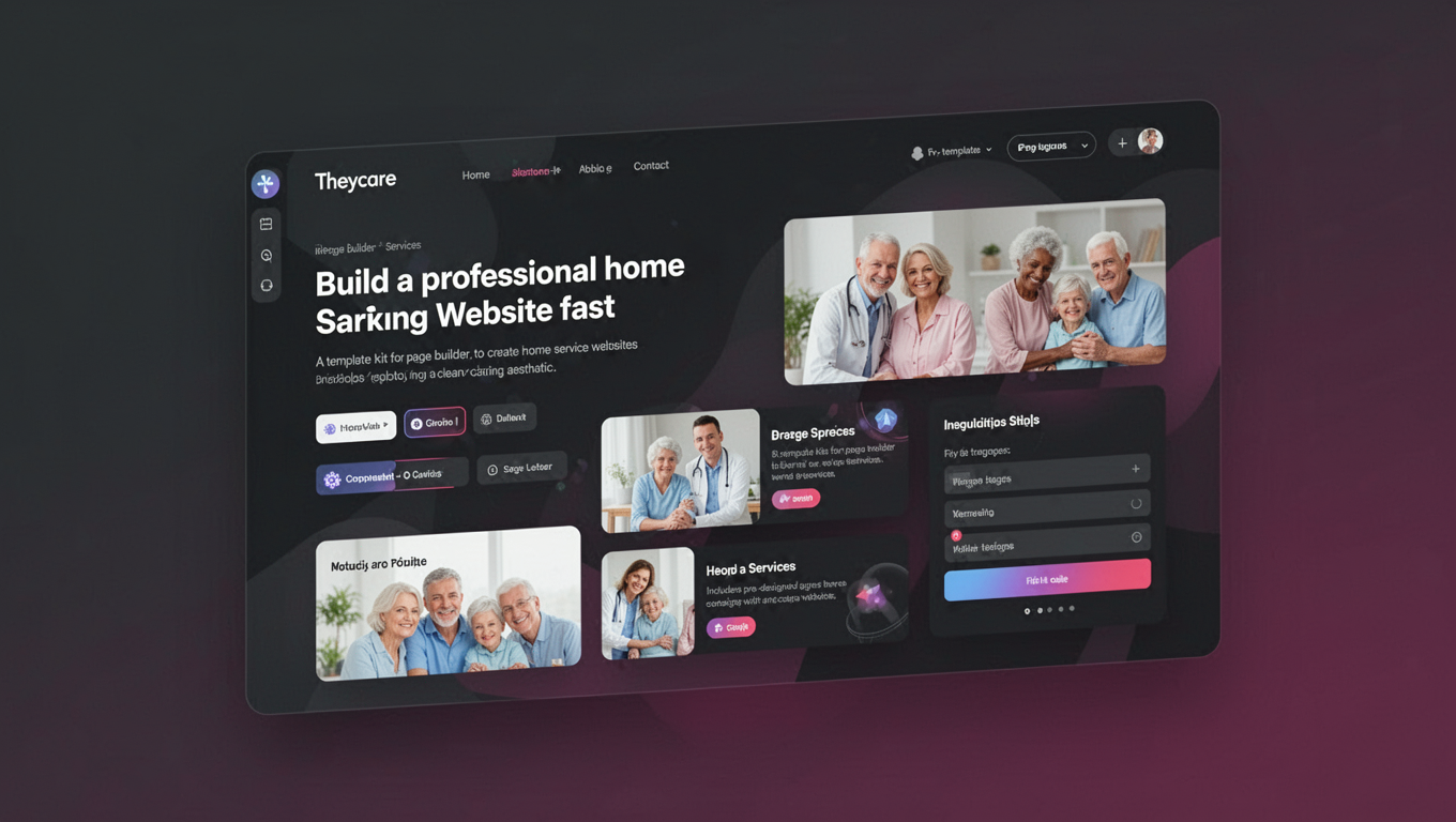 Preview of Theycare - Home Care Services Elementor Template Kit