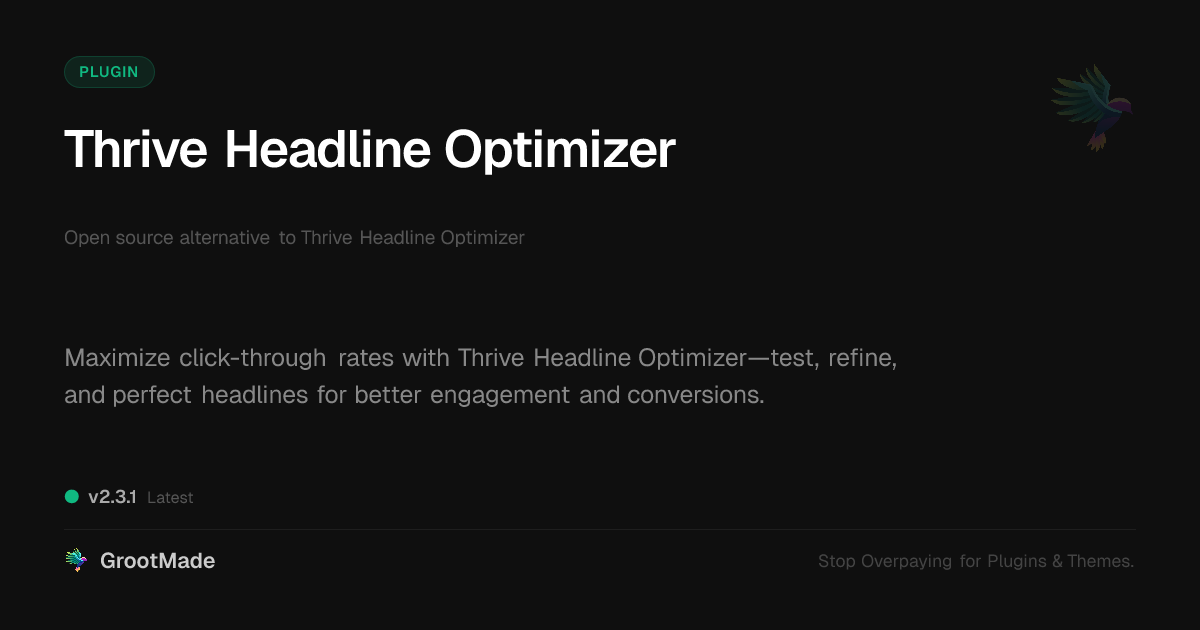 Preview of Thrive Headline Optimizer