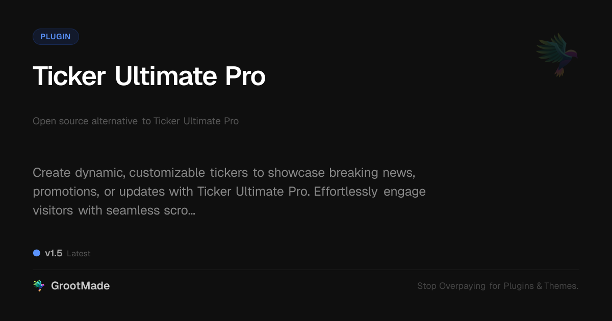 Preview of Ticker Ultimate Pro
