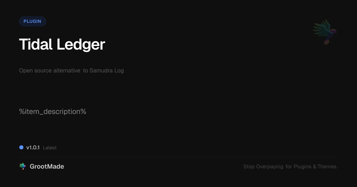 Preview of Tidal Ledger