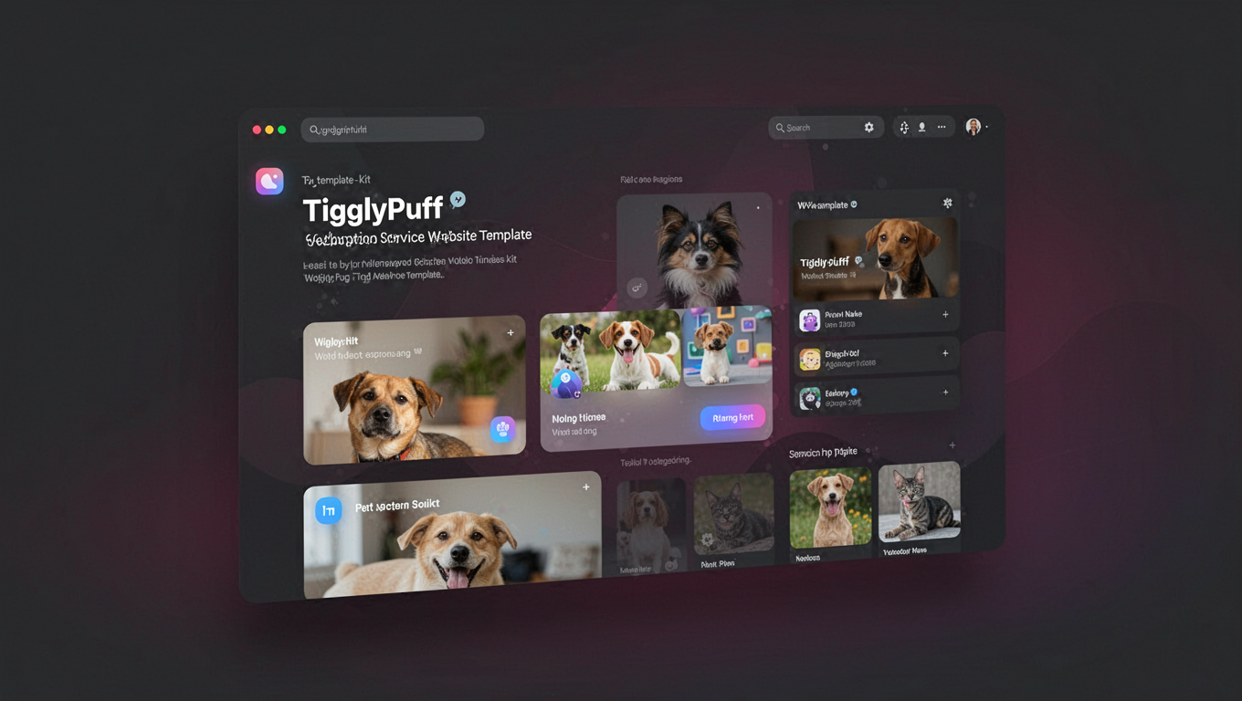 Preview of TigglyPuff - Pet Adoption Service Website Template