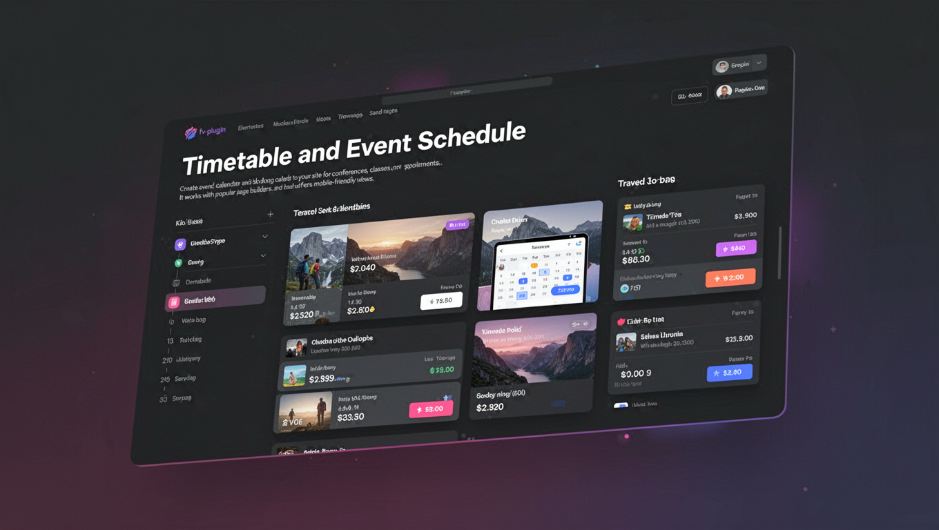Preview of Timetable and Event Schedule
