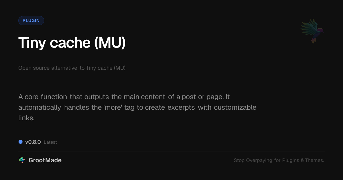 Preview of Tiny cache (MU)